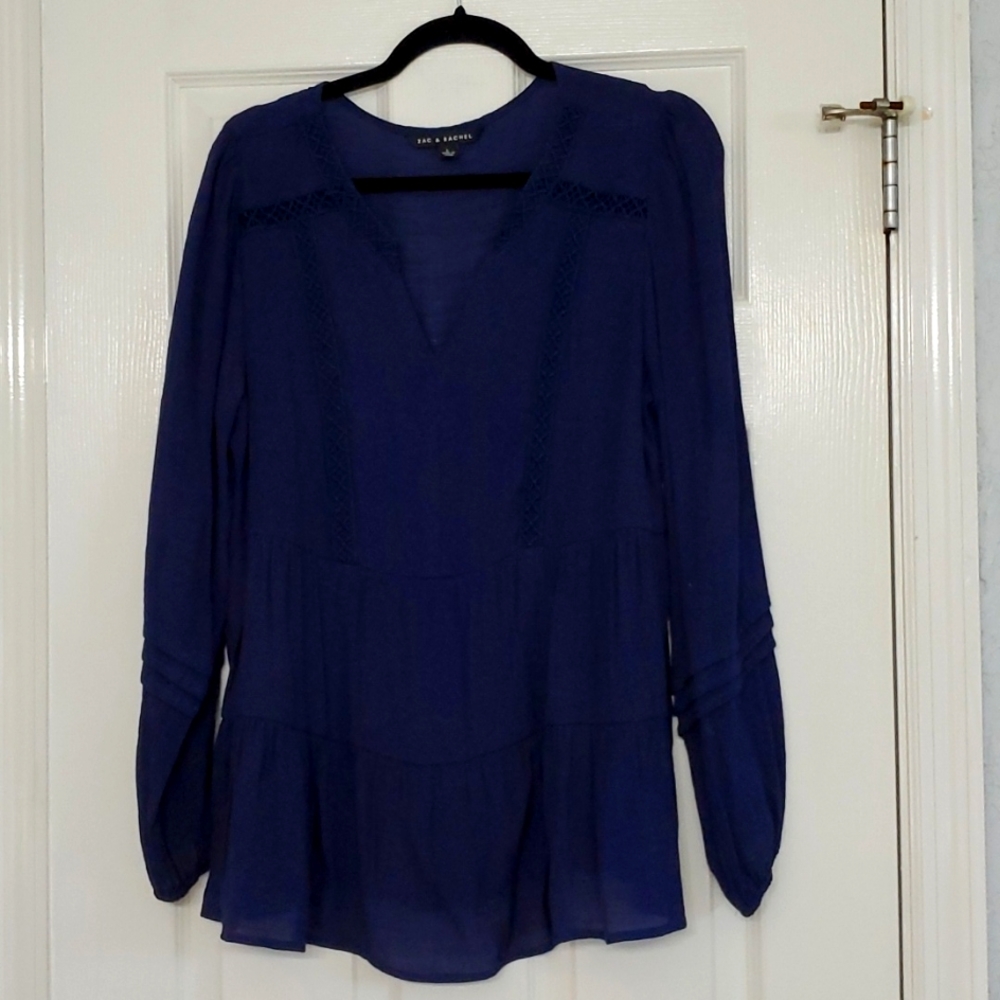 Zach and Rachel Bohemian Navy Top